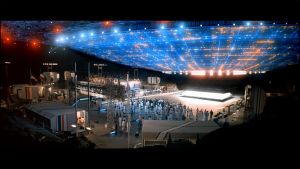 Image from the film "Close Encounters of the Third Kind" showing an alien craft.