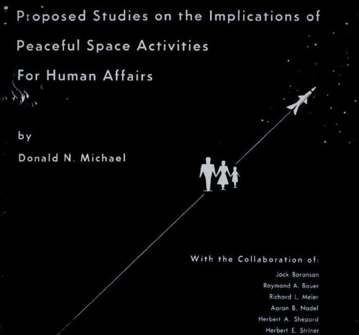 Front cover of the Proposed Studies on the Implications of Peaceful Space Activities 