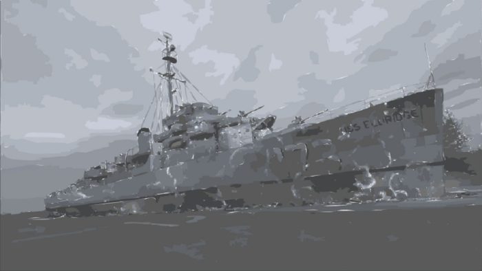 A painting of the alleged Philadelphia Experiment