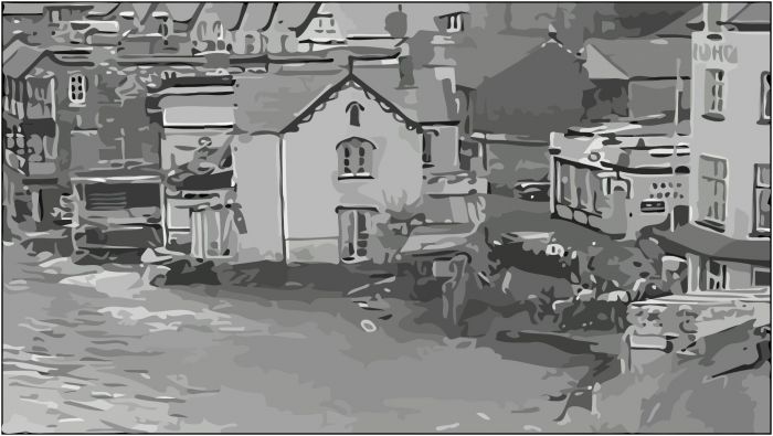 A picture of the Lynmouth Flood
