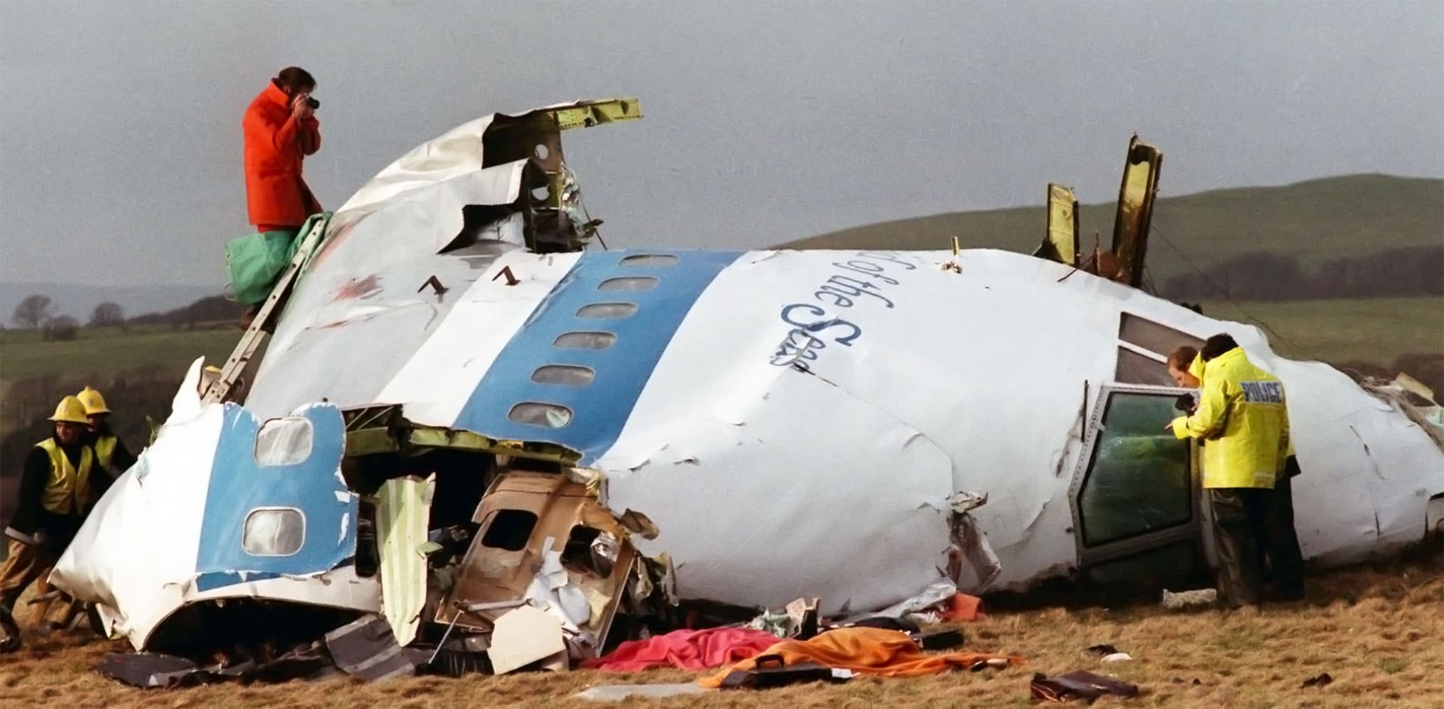 Lockerbie 747 at crash site