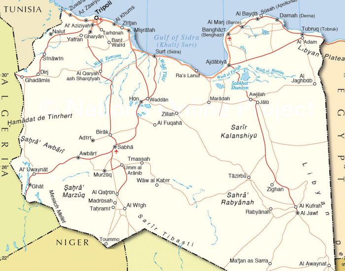 Map of Libya