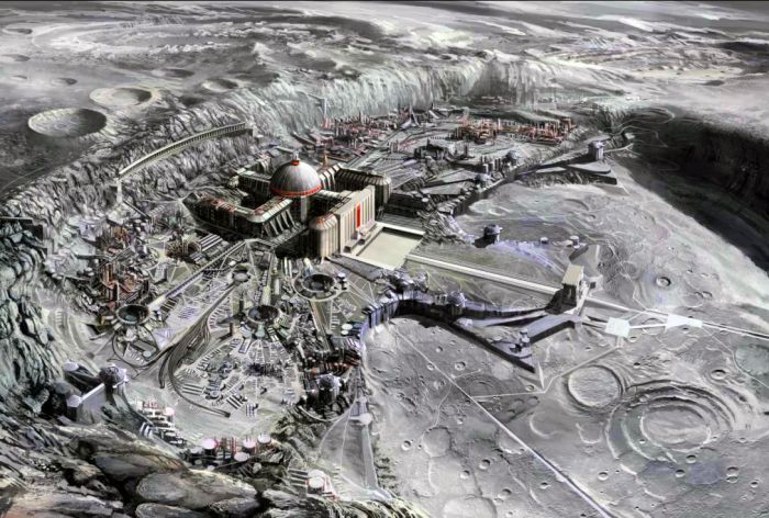 Artist's impression of the Nazi Moon Base.