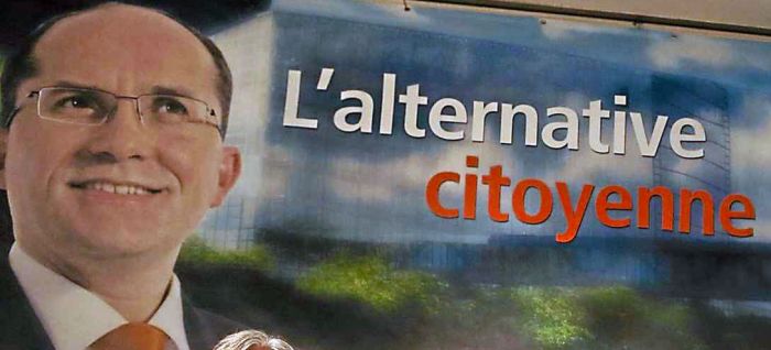 Tuncer Saglamer's political banner.