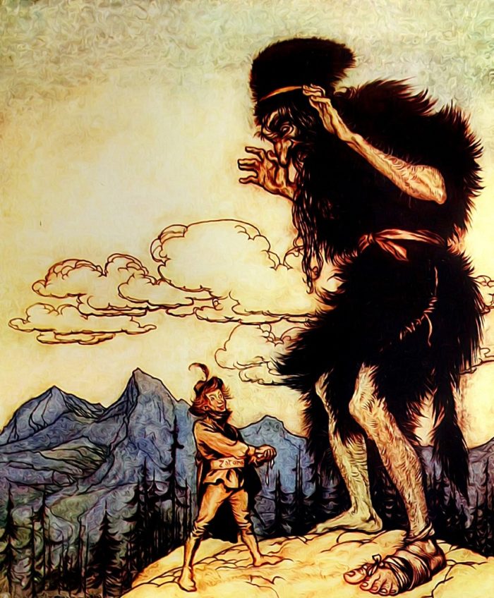 A depiction of a giant