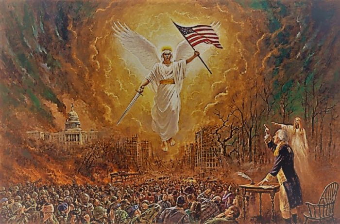 Depiction of an "angel" during the Civil War