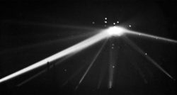 Lights and search lights over LA (1942).