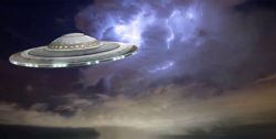 UFO entering a portal