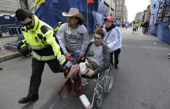 Victim Jeff Bauman and Carlos ‘The Cowboy’ Arredondo.