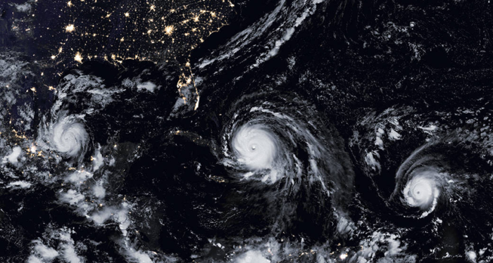 Radar view of weather systems