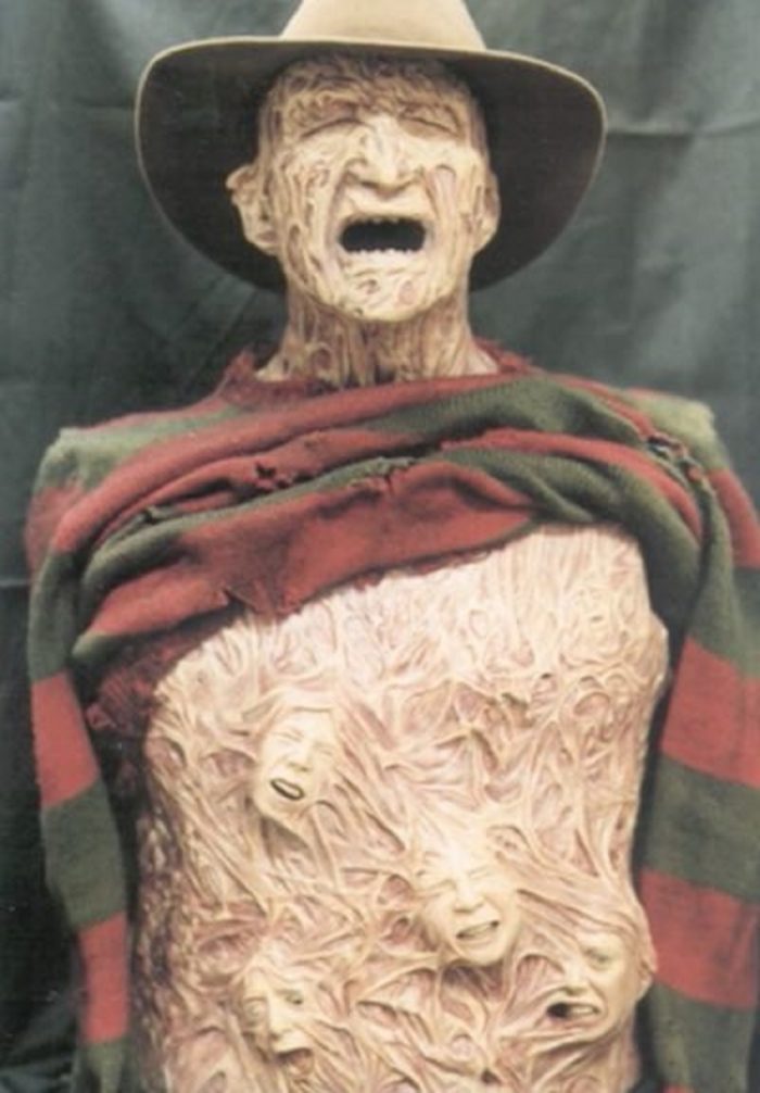 The model of Freddy Kruger with souls emerging from his torso