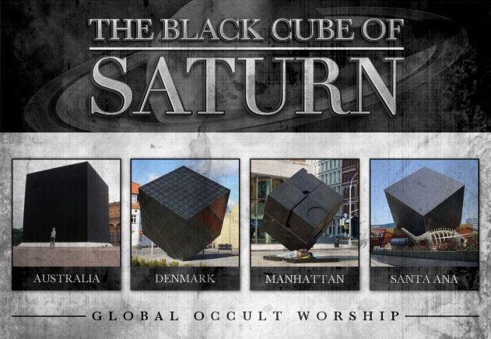 black cubes are found all over the world outside “important” buildings