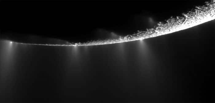 Nasa's image of Enceladus from latest mission. Credit: NASA.