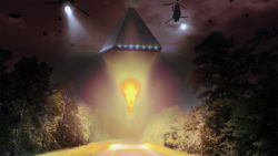 Artist's rendition of the Cash Landrum UFO Incident.