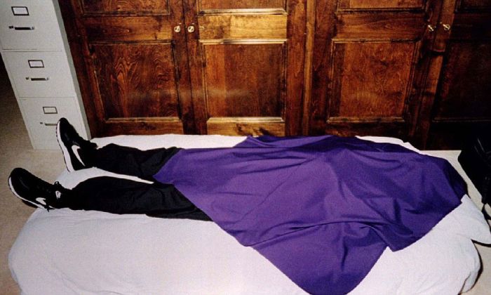 One of the 39 corpses wearing brand new Nike Decade trainers.