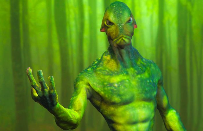 Green alien.
