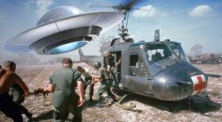 Vietnam scene with UFO.