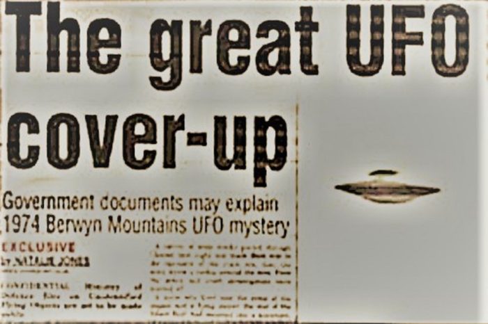 Newspaper article on the UFO incident 