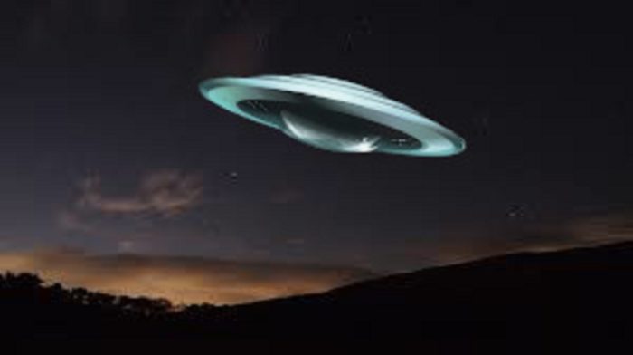 A depiction of a UFO over Hudson Valley