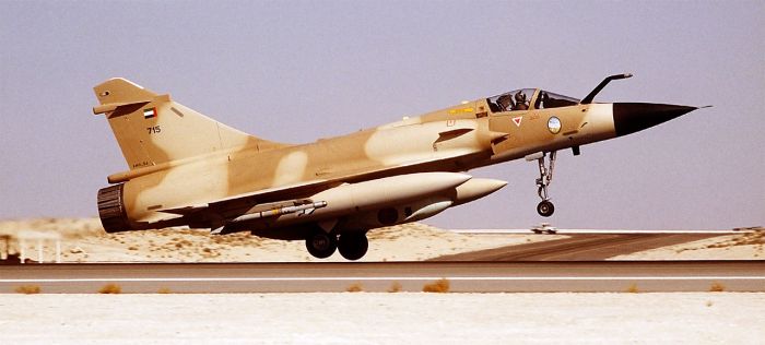 A Dassault Mirage fighter jet - the type of military aircraft that was scrambled.