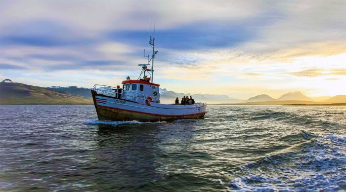 Fishing boat off the coast of Iceland.