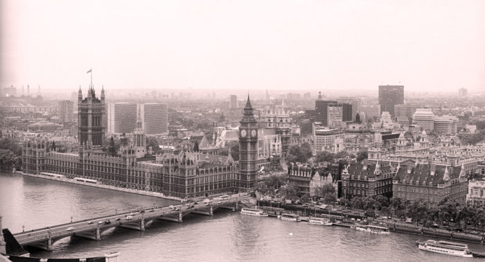 London skyline in the 1950s.