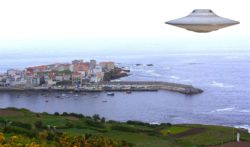 UFO over Galicia (artist's drawing).