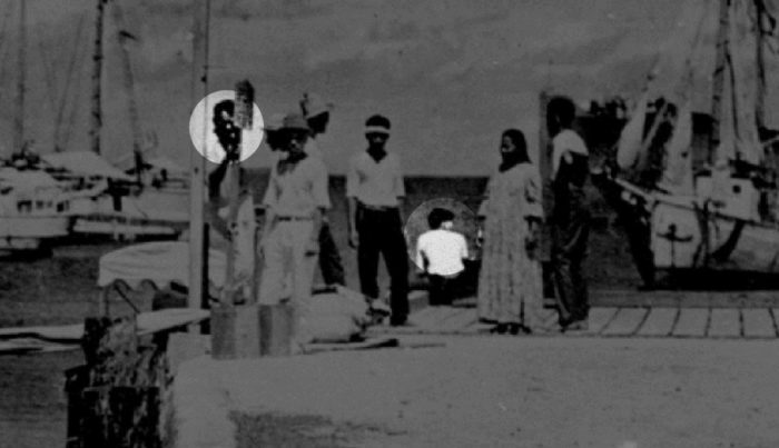 Picture claiming to show Amelia Earhart and Fred Noonan on the Marshall Islands