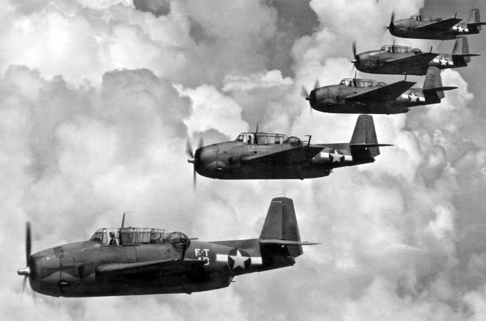 The aircraft of Flight 19 (5 Grumman TBM Avenger torpedo bombers).