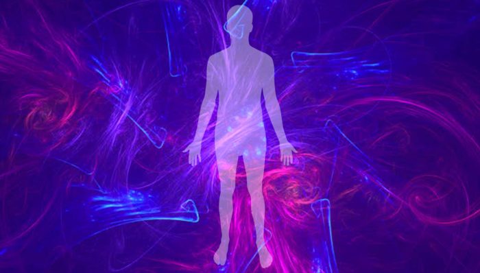 A depiction of Energy field and astral projection.
