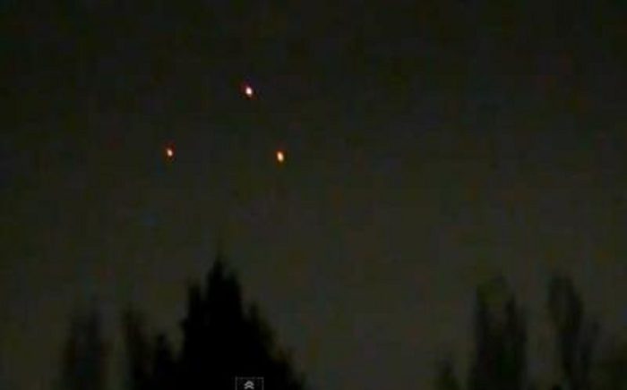 A picture of a typical triangular UFO