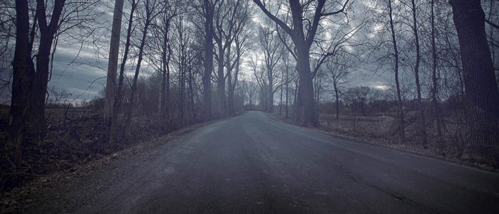 How a typical spooky road might look