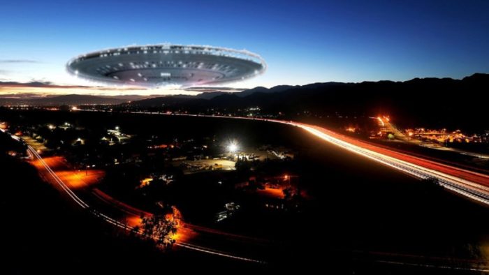 A superimposed UFO over the Tujunga Canyon