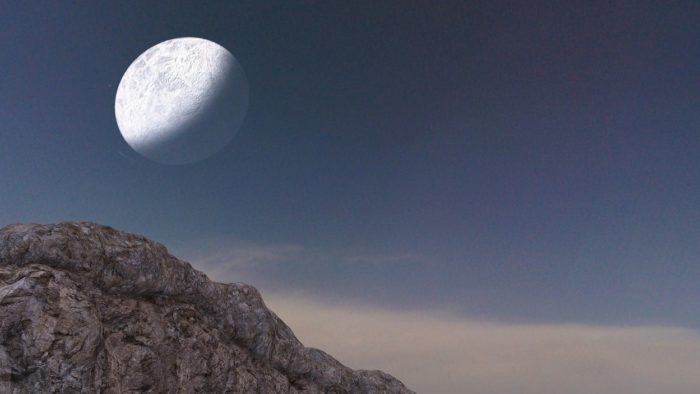 A picture of the moon over the Tujunga Canyon