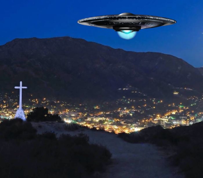 A superimposed UFO over the Tujunga Canyon