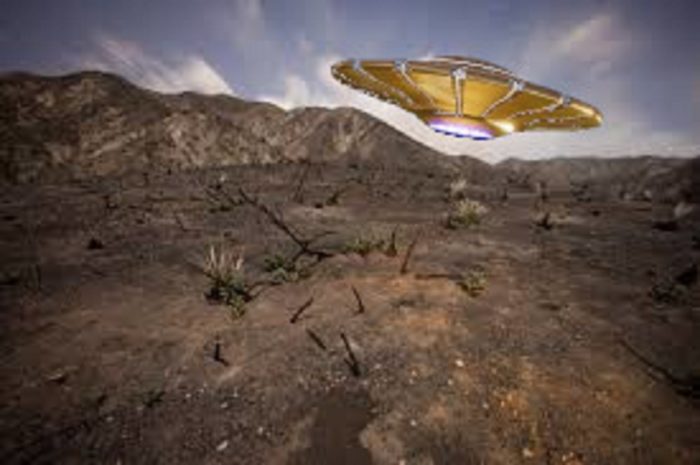 A superimposed UFO over the Tujunga Canyon