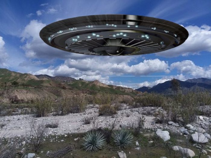 A superimposed UFO over the Tujunga Canyon