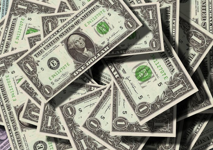 a stash of US Dollar spread out