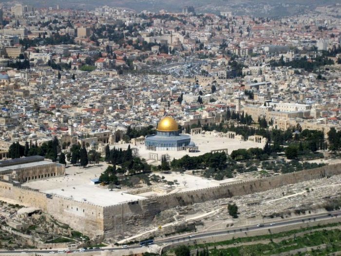 Aerial shot of Temple Mount