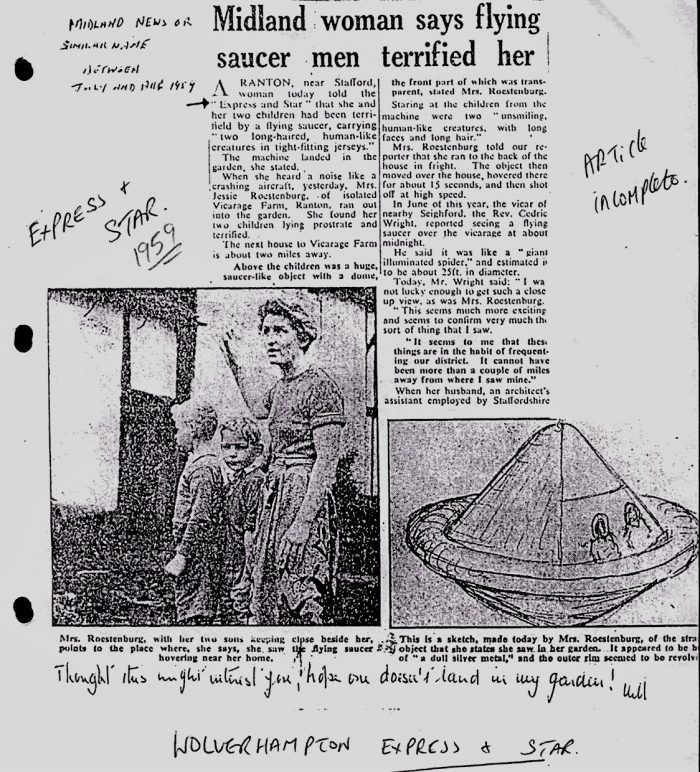 A local newspaper "proof sheet"of Jessie Roestenberg's encounter (below)