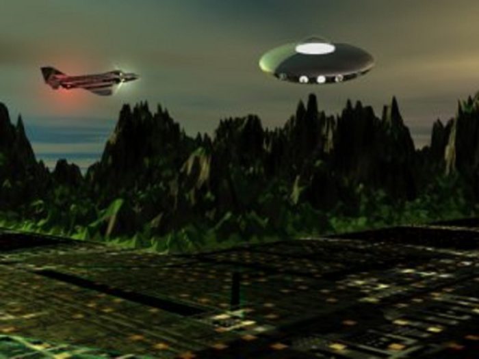 Depiction of the Lakenheath UFO incident