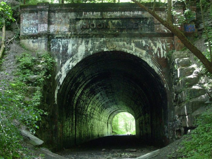 Close-up of Moonville Tunnel