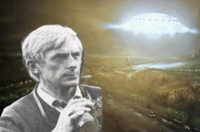 Tony Dodd superimposed on a picture of a UFO