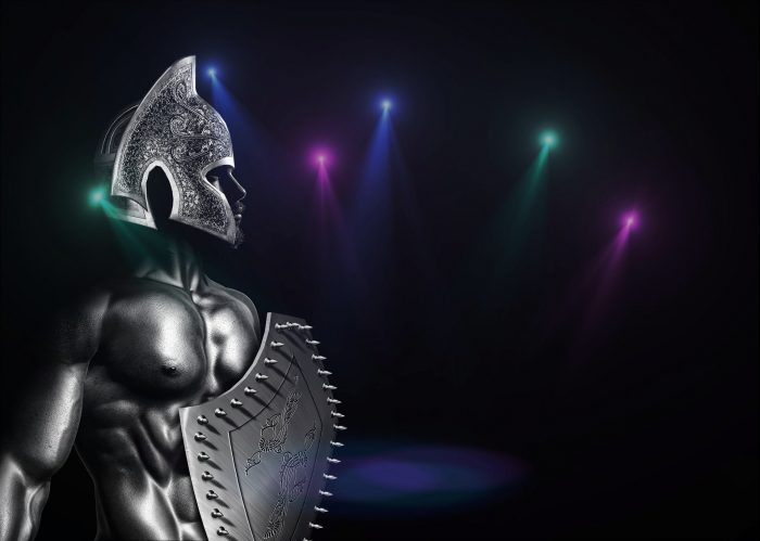 An old Spartan statue
