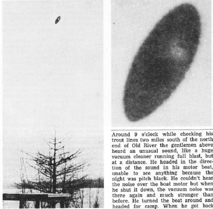 A newspaper article of the 1967 Louisiana UFO