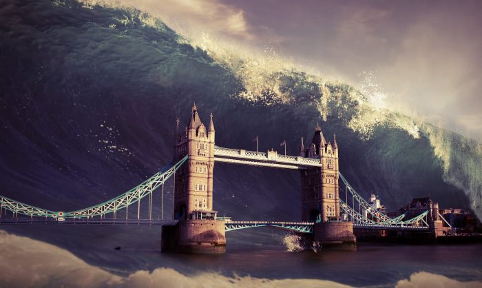 Apocalyptic tidal wave about to hit London Bridge