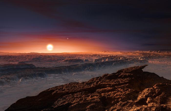 Artist-impression of Proxima-b