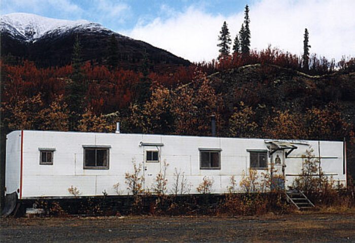 The trailer where Kevin stayed during the hunting trip