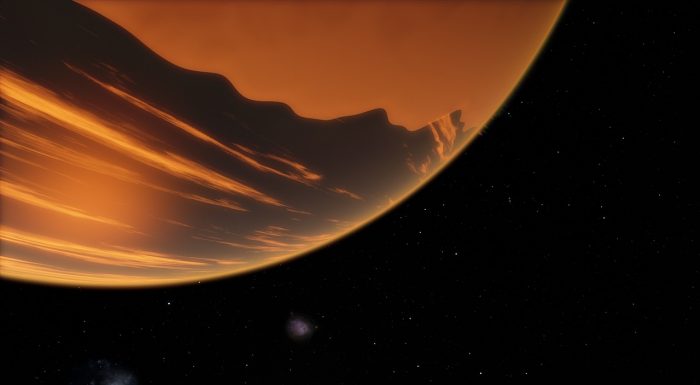 Artist's impression of a large unknown planet