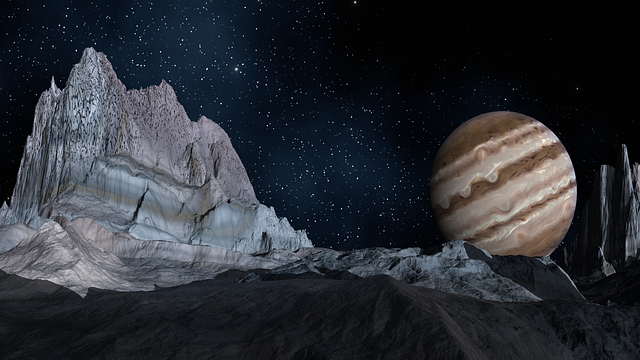 Artists impression of Jupiter from Europa